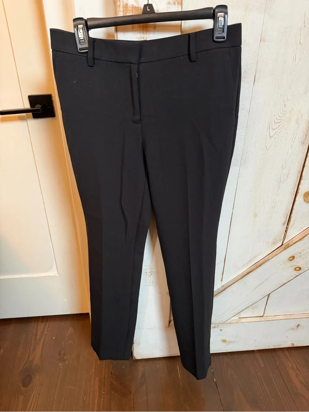 Ann Taylor Black Slim Straight Dress Pants